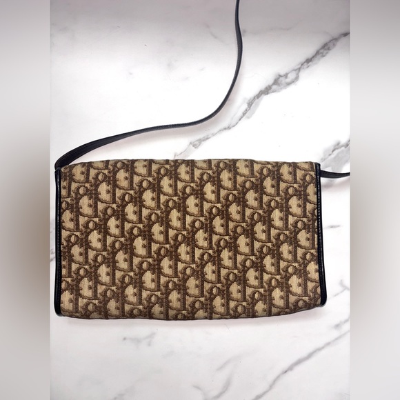 Christian Dior Vintage Brown Trotter 2way shoulder/clutch bag
